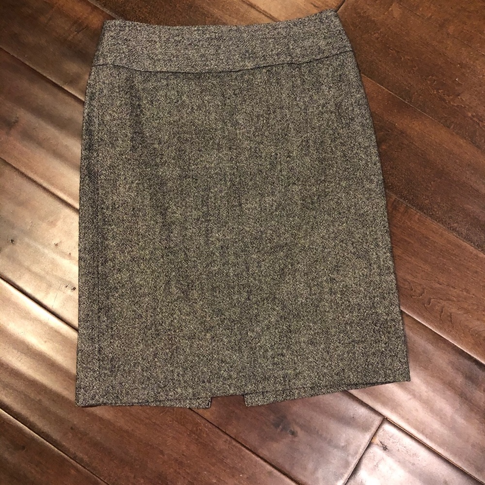 Banana Republic 0P Wool blend pencil zip skirt